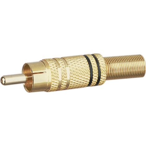 Elektro DH Metall RCA Koaxial RCA Stecker. Schwarze Ringe 10.590/D/N 8430552010929