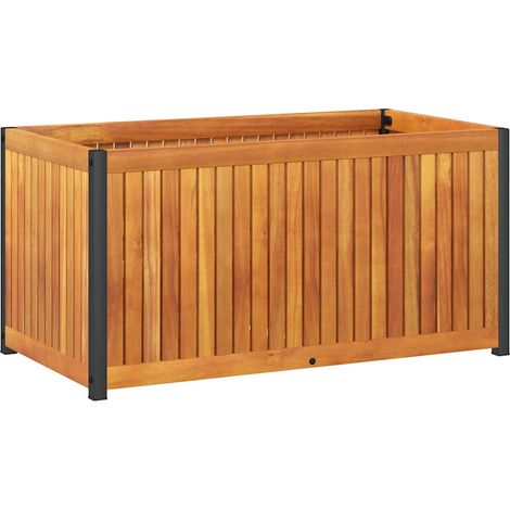 Maison Exclusive - Jardinière 85x45x44 cm bois massif d'acacia et acier (1/5)