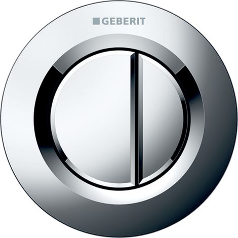 Geberit Type 01 Dual Flush Plate Button for 80mm Concealed Cistern - Gloss Chrome