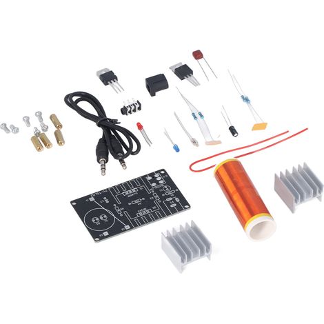 Kit de mini-module à bobine musicale pour haut-parleur plasma DIY avec câble audio, 15 W, entrée 15-24 V CC