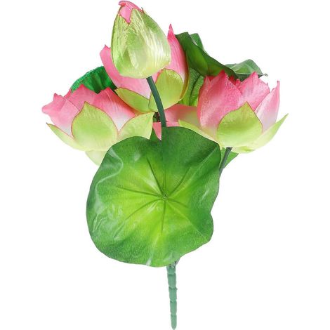 Fleur de lotus verte artificielle compatible avec une composition florale (1 pièce) (1/5)