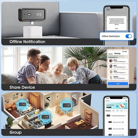 Tuya Smart Infrarot-USB-WLAN-Fernbedienung mit Smart Life App, kompatibel mit Fernsehern, DVD-Playern und Audio-/Videogeräten. Universelle drahtlose Infrarot-Fernbedienung. (1/5)