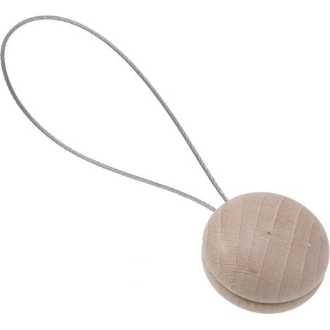 2 clip in legno play mm40 per arricciare/decorare le tende - colore sbiancato.