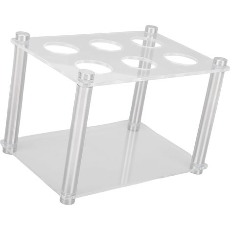 Support pour Cartouche Cirkul Rectangulaire 6 Trous Acrylique Clair – Porte Bouteilles Saveur Rack Rangement Organisateur Cuisine Comptoir (1/5)