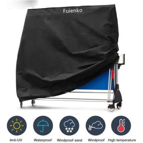Funda protectora para mesa de ping-pong 210D Oxford 165x70x185cm Negra