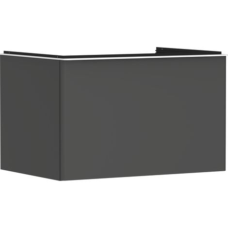 Meuble sous-vasque Xelu Q 780x485x550mm en diamant gris mat et blanc (1/5)