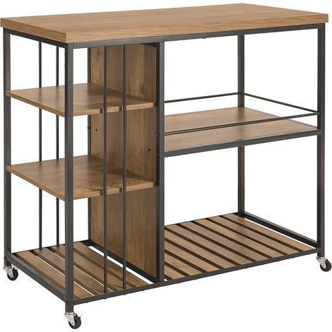 SoBuy Serving Trolley Kitchen Trolley Cart Mobile Kitchen Shelf Kitchen Storage Trolley with 5 Shelves SVW18-II-F (1/5)