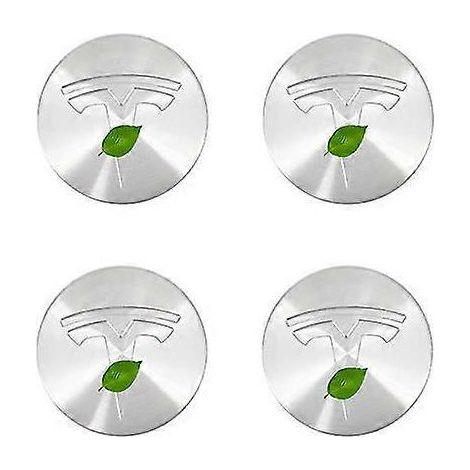 4 enjoliveurs centraux de roue pour Tesla Model 3 SX, fixation par clips, accessoires de personnalisation automobile, multicolores, logo argenté (2017-2022). (1/2)