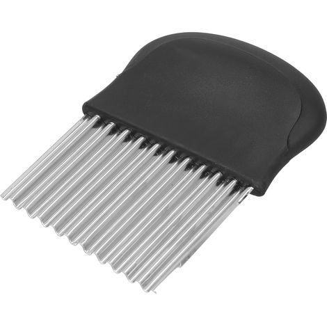 Couteau à pommes de terre ondulé avec manche, outil de coupe pour frites et chips, accessoire de cuisine (1/5)