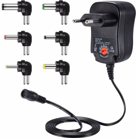 12W Adaptateur Alimentation Universelle 3V 4,5V 5V 6V 7,5V 9V et 12V, Chargeur Secteur Transformateur DC 220V pour VTech Kidimagic Starlight Kidi LightShow Party Sorio 1 2 3S 3 MobiGo Genius - (1/4)
