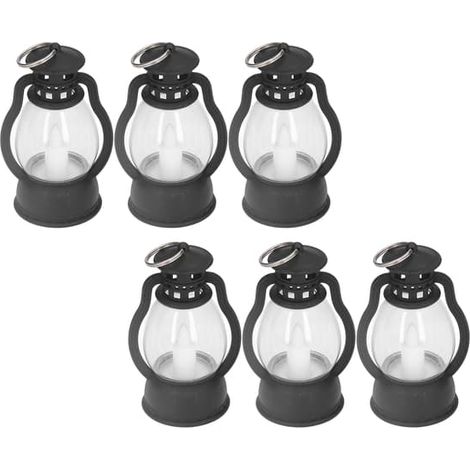 Lot de 6 lanternes électriques vintage, lampe à piles pour la maison (1/4)