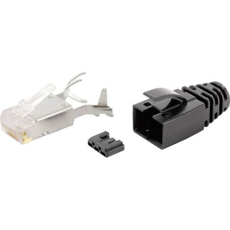 Fiche modulaire mâle blindée CAT 6 BEL Stewart Connectors SS-39200-011 RJ45 mâle, droit Pôle: 8P8C transparent 1 pc(s) Q085951 (1/3)