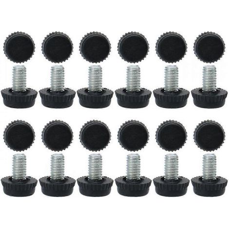 24 roulettes réglables pour meubles, M6 x 10 x 15 mm, protections de sol pour pieds de table et de chaise. (1/5)
