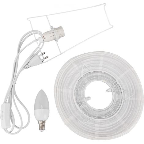 Ortviai Lampe de bureau en papier de riz avec abat-jour lanternes – lumière chaude, douille E14, 21 x 23 cm, 100–240 V (1/5)