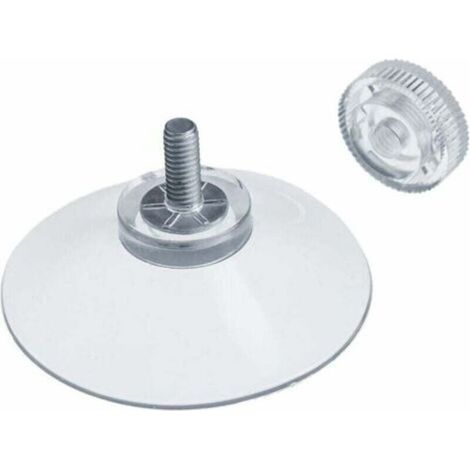 10 x ventouses Ø 40 mm avec filetage M4x10mm avec écrous moletés transparent (1/5)