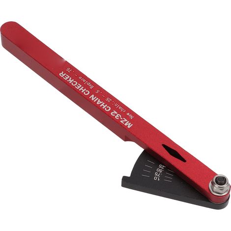 Indicateur de chaîne de vélo en aluminium, outil multifonction pour la réparation de chaînes de vélo (rouge) (1/5)