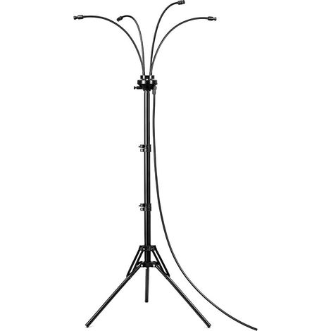Brumisateur de terrasse sur pied – Système de rafraîchissement extérieur réglable en hauteur (1,6 m) – Brumisateur portable avec tuyau de 8 mètres (1/5)