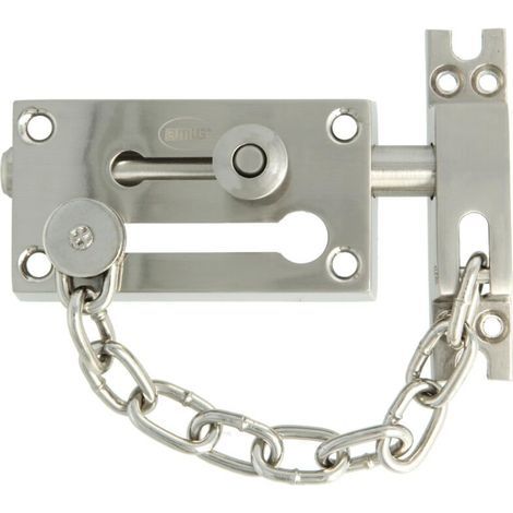 Verrou entrebâilleur à chaînette 475 80 x 45 mm Zamak Chromé mat (1/5)