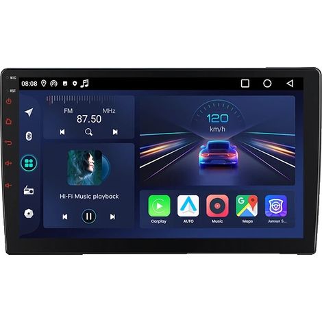 Radio para coche, funciones multimedia, integración con smartphone, compatible con BMW E39 1995-2003, V1 (4G 64G) 9" (1/2)
