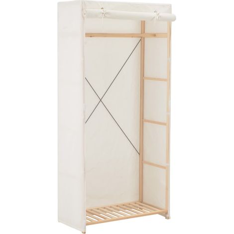 Garde-robe Blanc 79 x 40x170 Tissu 2 (1/5)