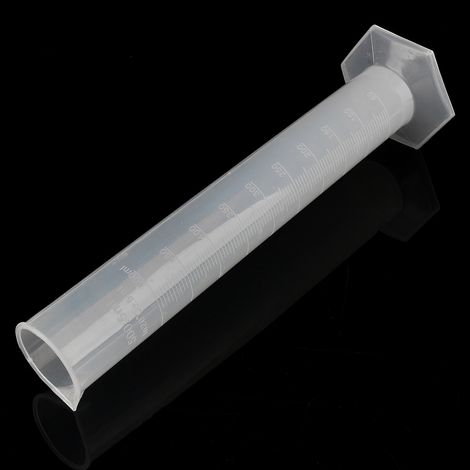 Cylindre gradué en plastique de 500 ml pour essais de laboratoire, tube à essai pour liquides chauds (1/5)