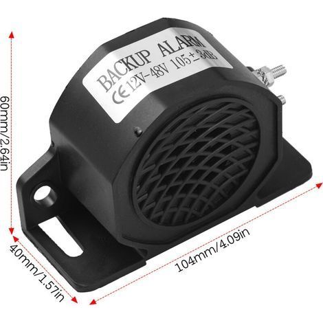 Avvisatore acustico di retromarcia 12V-48V 105±3dB(A) per auto, aspirapolvere BiBi, allarme sonoro di retromarcia impermeabile IP67 per camion, escavatori e macchinari da cantiere. (1/4)