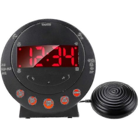 Un réveil bruyant avec fonction vibration, spécialement conçu pour les chambres à coucher et adapté aux dormeurs. (1/5)