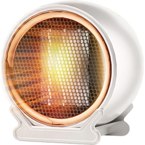 Calefactor eléctrico con ventilador, 1200 vatios, calefacción cerámica PTC, de bajo consumo y silencioso, dos niveles de temperatura, color blanco. (1/4)