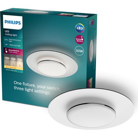 Plafonnier Garnet, 3 Réglages, 30 W, Blanc Chaud 2700K, Noir (1/5)