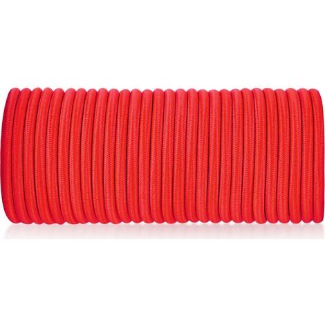 Red elastic safety rope 4 mm x 30 m, elastic webbing, cargo net, fixed items (1/4)