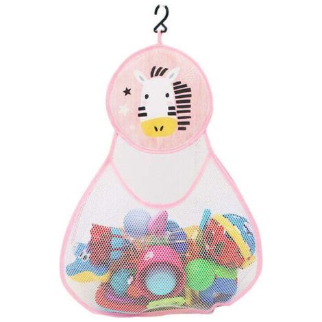 Children's bathroom toy storage bag for bath toy storage cartoon large capacity hanging bag(zebra) (1/4)