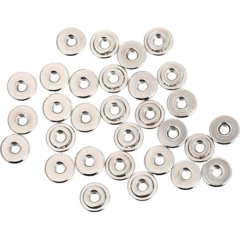 Écrous moletés ronds M30, lot de 30, acier au carbone (1/5)