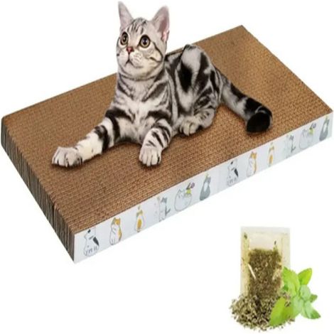 Griffoir pour chat Irovami en carton ondulé ondulé, 43 cm, marron