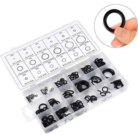 225pcs Kit joints toriques caoutchouc - 18 tailles Résistance fluides (1/5)