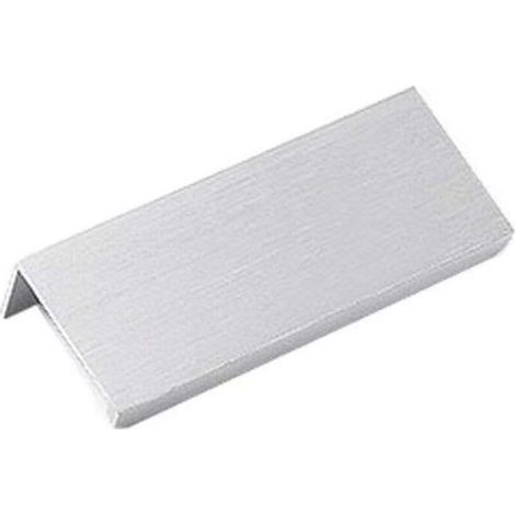 Kitchen cabinet handle, silver recessed handle, concealed aluminum alloy door handle, 2 pieces, 64 mm hole spacing (1/4)