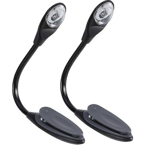 Lampada da lettura a LED portatile con clip flessibile, luce naturale delicata per gli occhi, funzionamento a batteria, ideale per viaggi e comodino, colore grigio. (1/3)