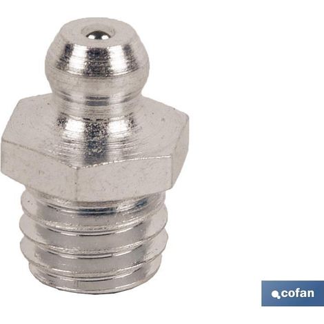 Gerader Schmiernippel aus Metall 12/175, ideal für präzise und langanhaltende Schmierung.