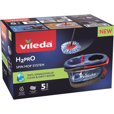 lavapavimenti vileda "spin mop h2pro" con sistema a pedale