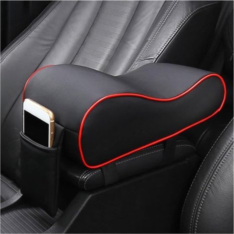 Braccioli per auto, bracciolo centrale per auto, nero (bordo rosso) (1/5)
