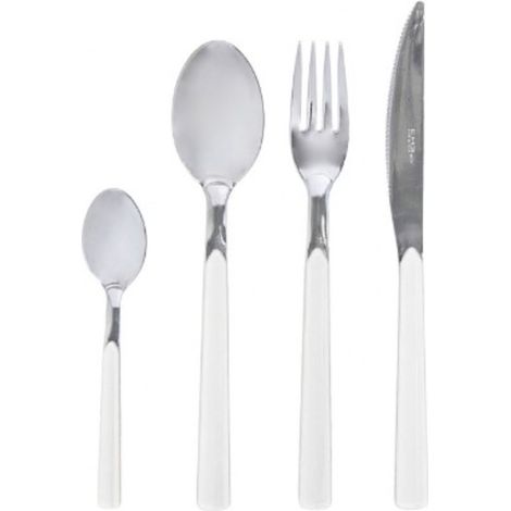Servizio di Posate da Tavola Completo Fast Bianco Eme 24 Pezzi