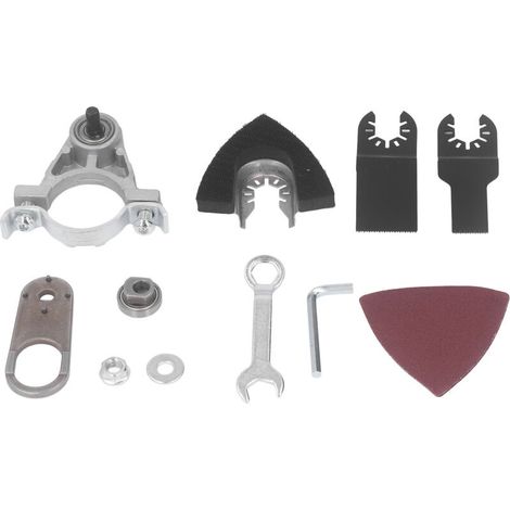 Convertisseur pour meuleuse d'angle, kit d'adaptateur d'outil oscillant multifonctionnel en acier tungstène, pour la coupe, le meulage et le polissage (1/5)