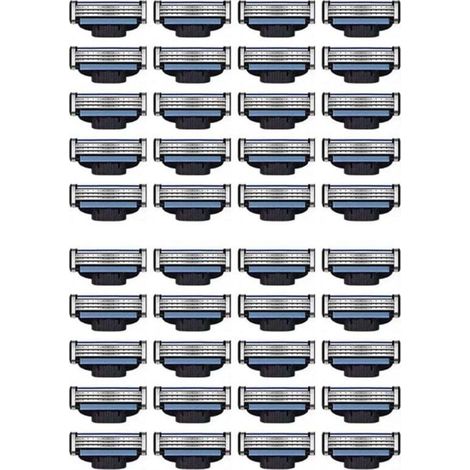 Recharges de Lames Rasoir 40 Pièces, Mach 3 Manuelles pour (1/4)