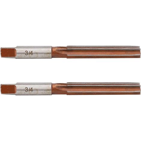2 Stück Handreibahlen, amerikanisches System, gerader Schaft, konische Reibahle für Bohrarbeiten, 3/4 Zoll