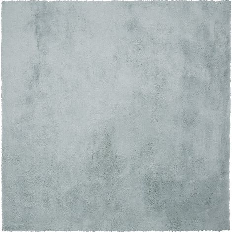 Alfombra verde menta 200 x 200 cm poliéster hecho a mano pelo largo Evren