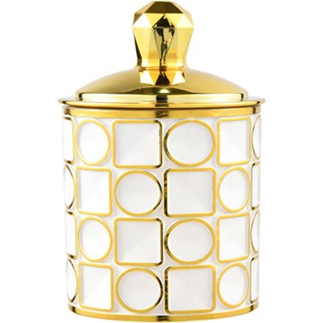 Boîte De Rangement Alimentaire - Contenant Étanche Avec Couvercle - Pour Café Grains Farine Sucre Aliments Secs - Blanc Or - Lot De 3 Tailles (1/5)