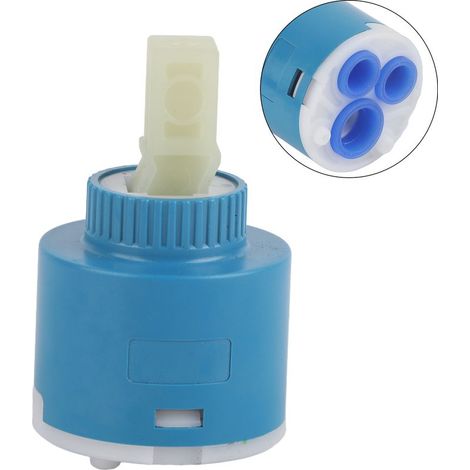 Cartouche Céramique Remplacement [40mm] Robinet Mélangeur Matériel PP Plastique Bleu Pièce Intérieure Contrôle Valve (1/5)
