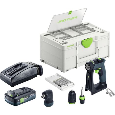Trapano avvitatore a batteria Festool CXS 18-Basic Basic 18 V 40 Nm senza spazzole + 1x batteria ricaricabile 4,0 Ah + caricatore rapido + systainer (1/5)