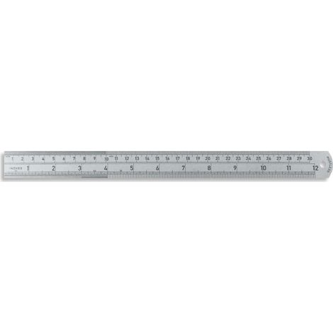 Maßstab biegsam Federbandstahl rostfrei Teilung:1/1mm+1/2mm+1/16"+1/32"+1/64" 500/30x1mm