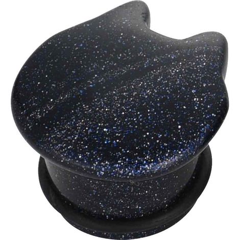 RSAMD MEOW Tunnels de chair pour oreilles de chat en pierre naturelle œil de tigre - Grès bleu - 1/2" (12 mm) (1/5)