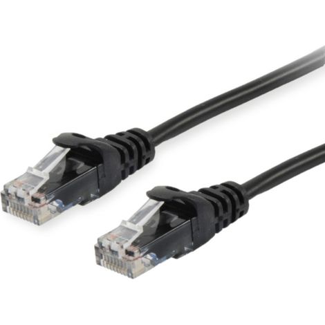 Equip Patchkabel Cat6A UUTP 2xRJ45 0.15m schwarz